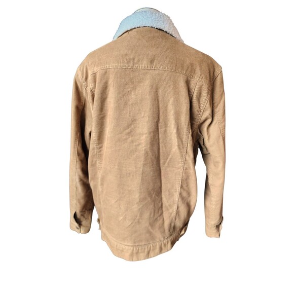 Trademark Brooklyn Cloth Sherpa Lined Corduroy Jacket Men Sz LG Tobacco *read* - Picture 4 of 14